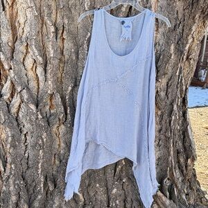Yuvita linen asymmetrical tunic 100% linen